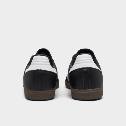 Women's adidas Originals Samba OG Casual Shoes - Part 6 - Black/White/Clear Granite - Back view