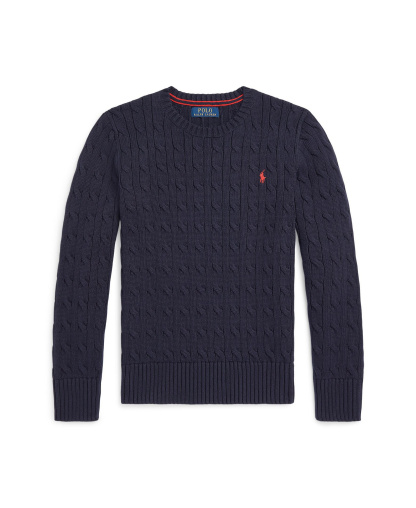 Polo Ralph Lauren Boys' 8-20 Cable-Knit Cotton Sweater - RL NAVY