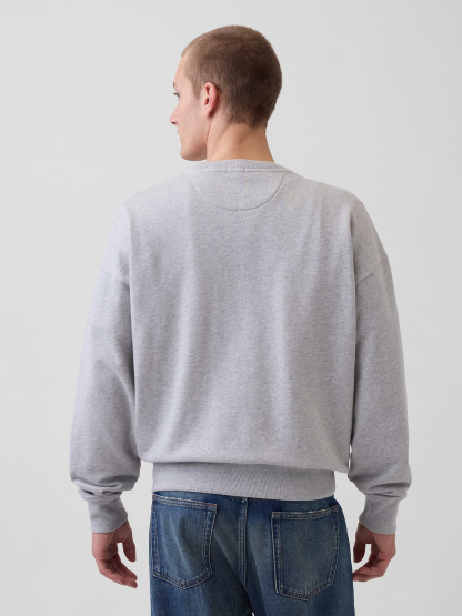Adult Heavyweight French Terry Oversized Sweatshirt - Light heather grey