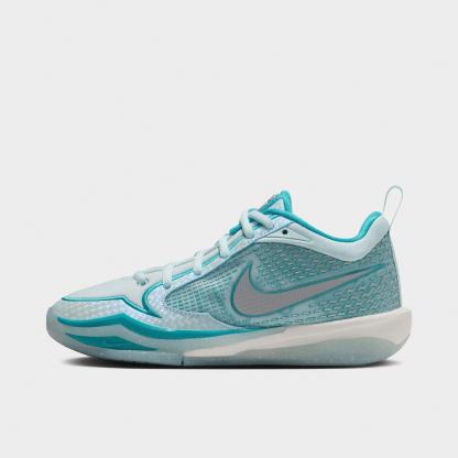 Big Kids' Nithtke Sabrina 4 SE Basketball Shoes - Glacier Blue/Metallic Silver/Sail - Left shoe facing left. Outside of the shoe.