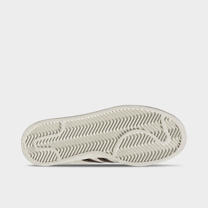 Women's adidas Originals Superstar II Casual Shoes - Off White/Maroon/Gold Metallic - Bottom view