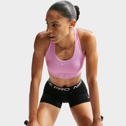 Women's Nithtke Pro 365 Light-Support Non-Padded Sports Bra - Pink Rise/White