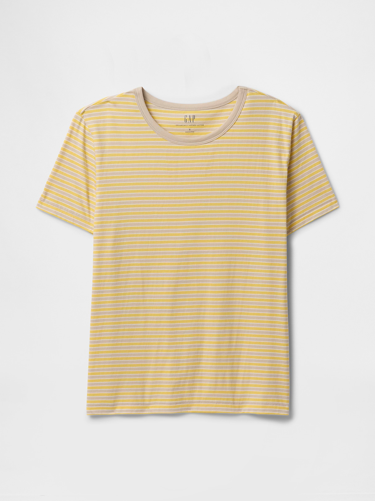 Organic Cotton VintageSoft T-Shirt - Yellow stripe