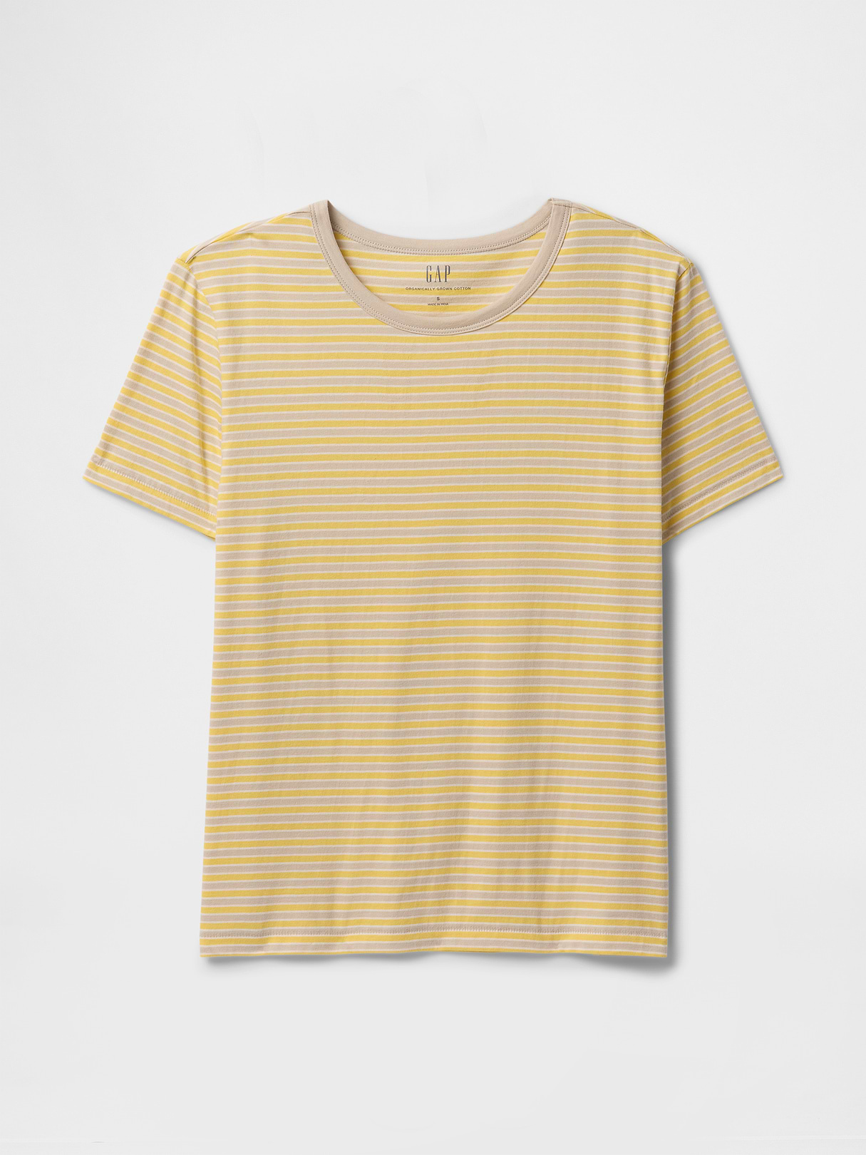 Organic Cotton VintageSoft T-Shirt - Yellow stripe