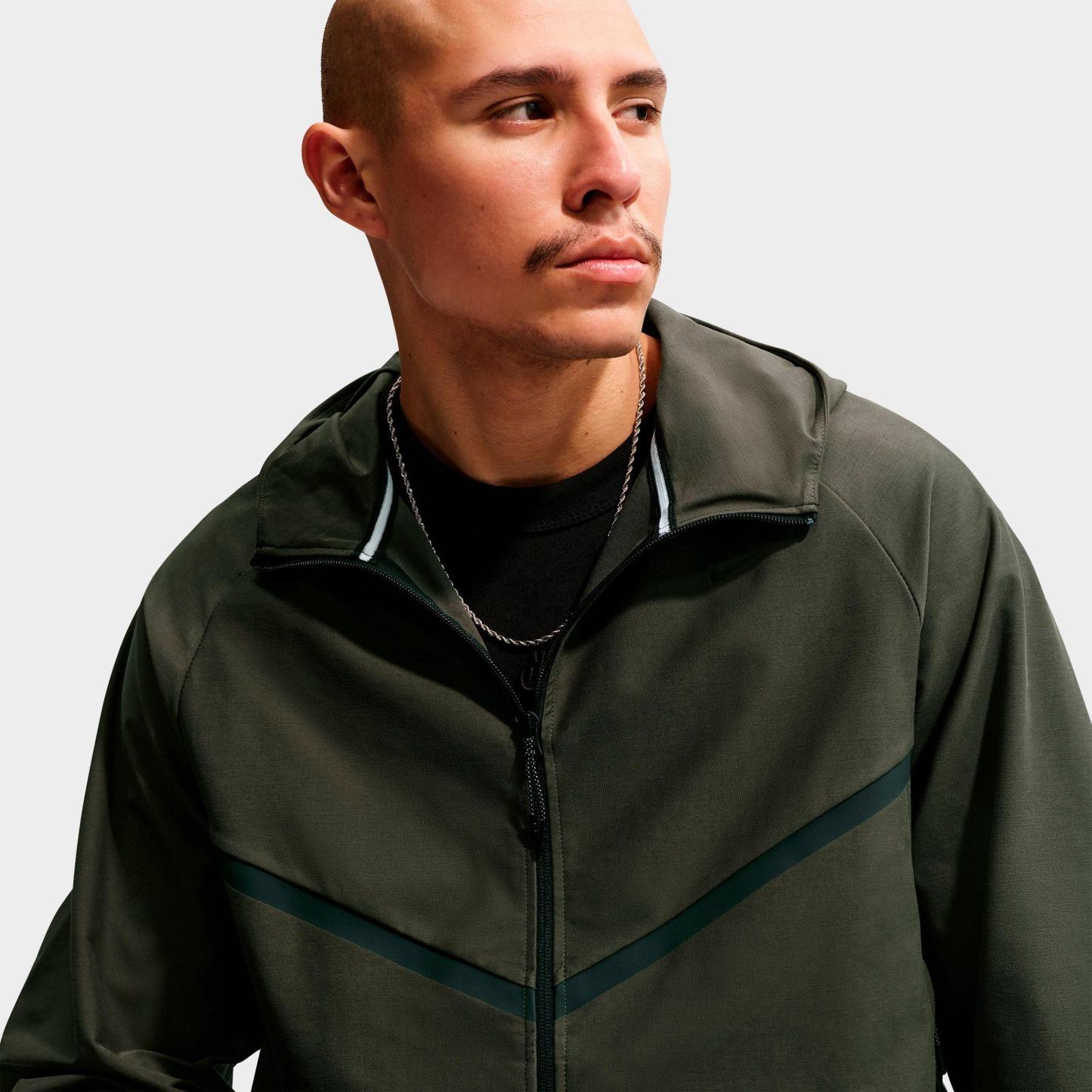 Men's Nithtke Tech Shori Knit Full-Zip Windbreaker Jacket - Cargo Khaki/Black