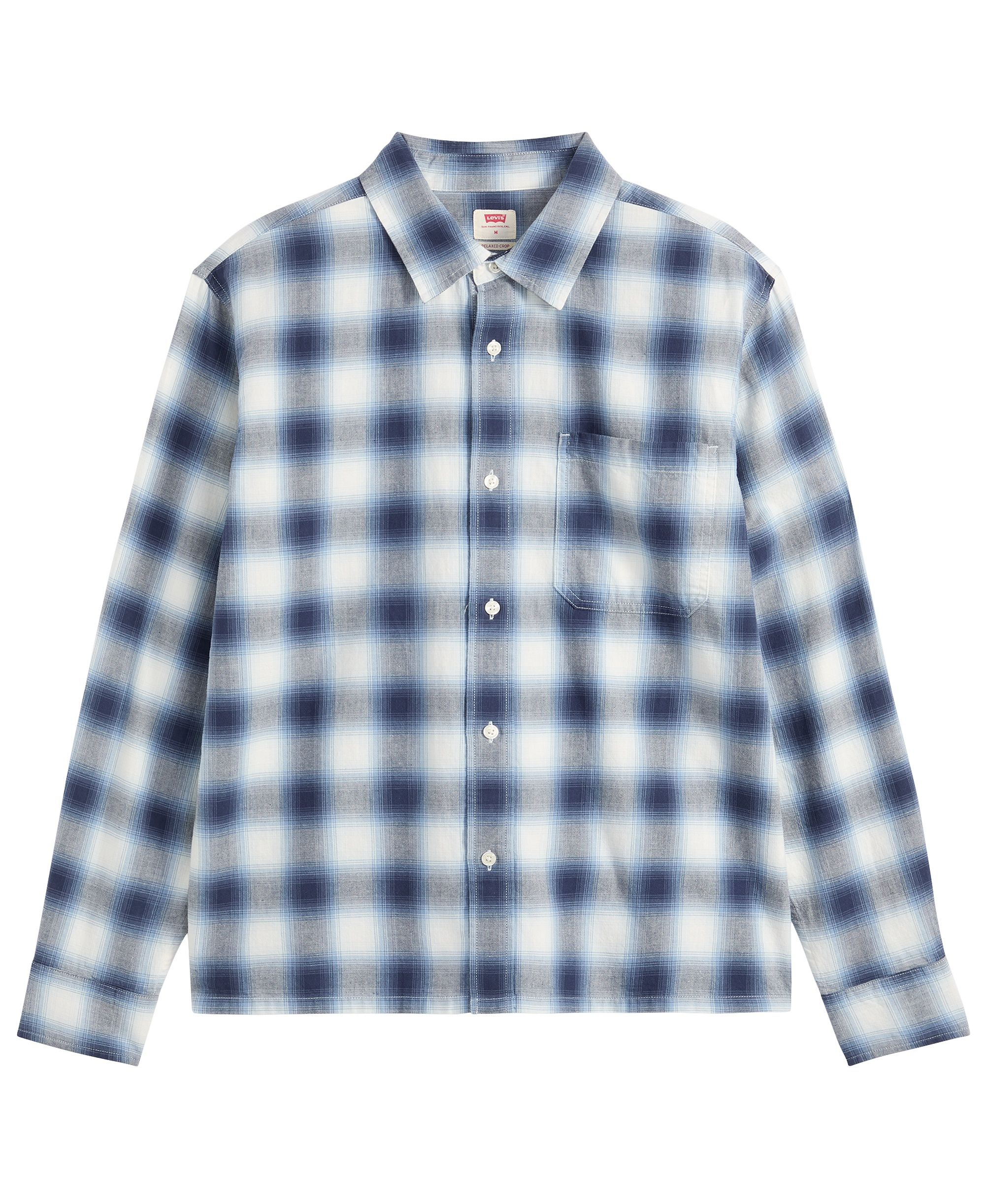 Levi's Men's Duboce Boxy Regular-Fit Overshirt - Blue/White
