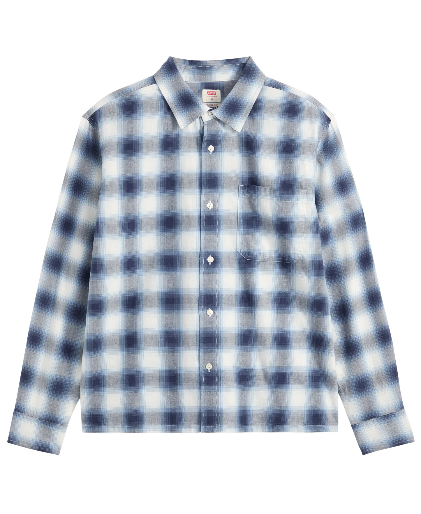 Levi's Men's Duboce Boxy Regular-Fit Overshirt - Blue/White
