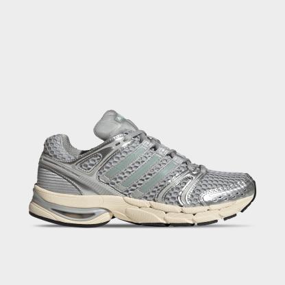 Women's adidas Adistar Control 5 Pony Print Casual Shoes - Part 1 - Grey Two/Cream White/Wonder Sage - Left shoe facing left. Outside of the shoe.