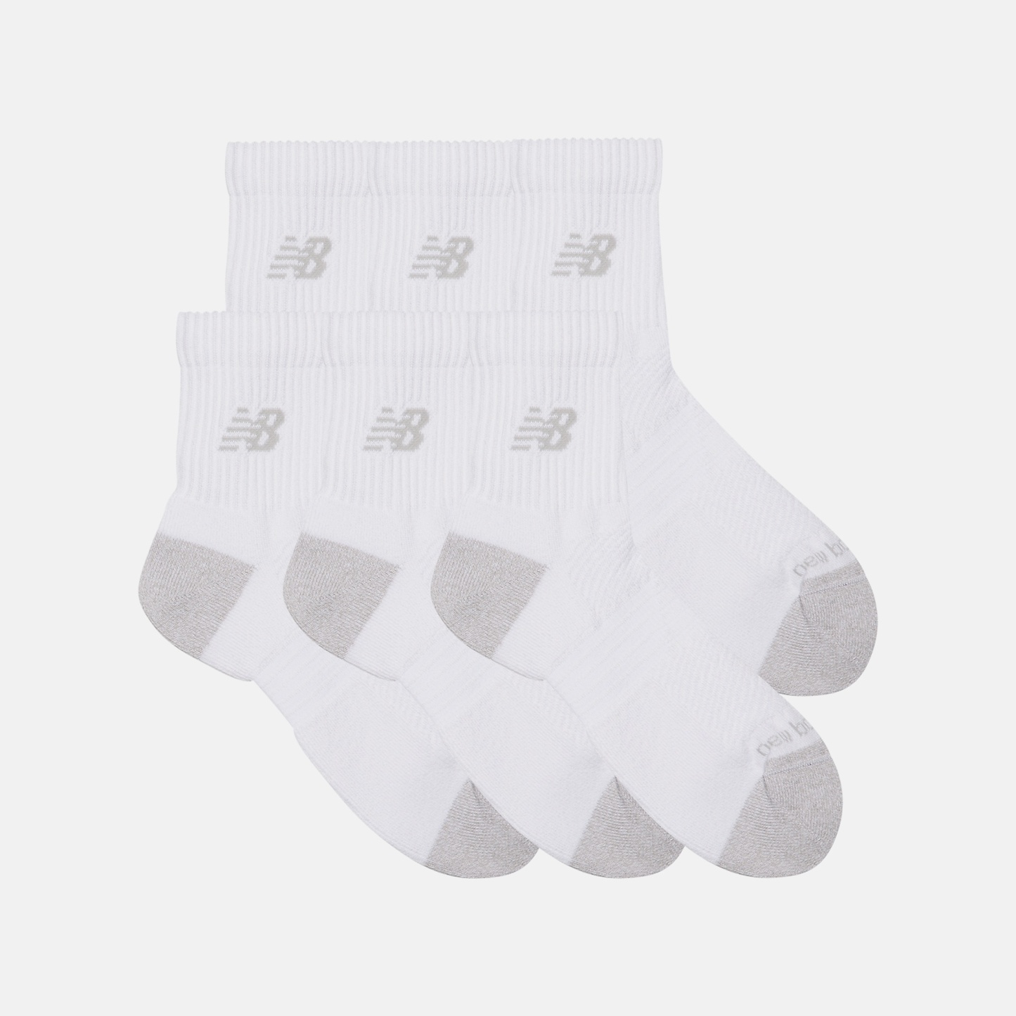 New Balance Active QTR Socks 6 Pack, LAS65202WT