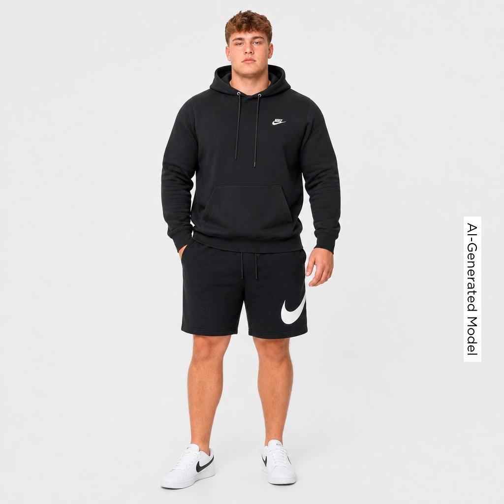 Men's Nithtke Club Fleece Premium Embroidered Pullover Hoodie - Part 1 - Black/Black/Multi