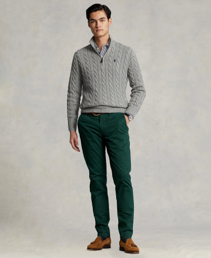 Polo Ralph Lauren Men's Straight-Fit Stretch Chino Pants - Colleage Green