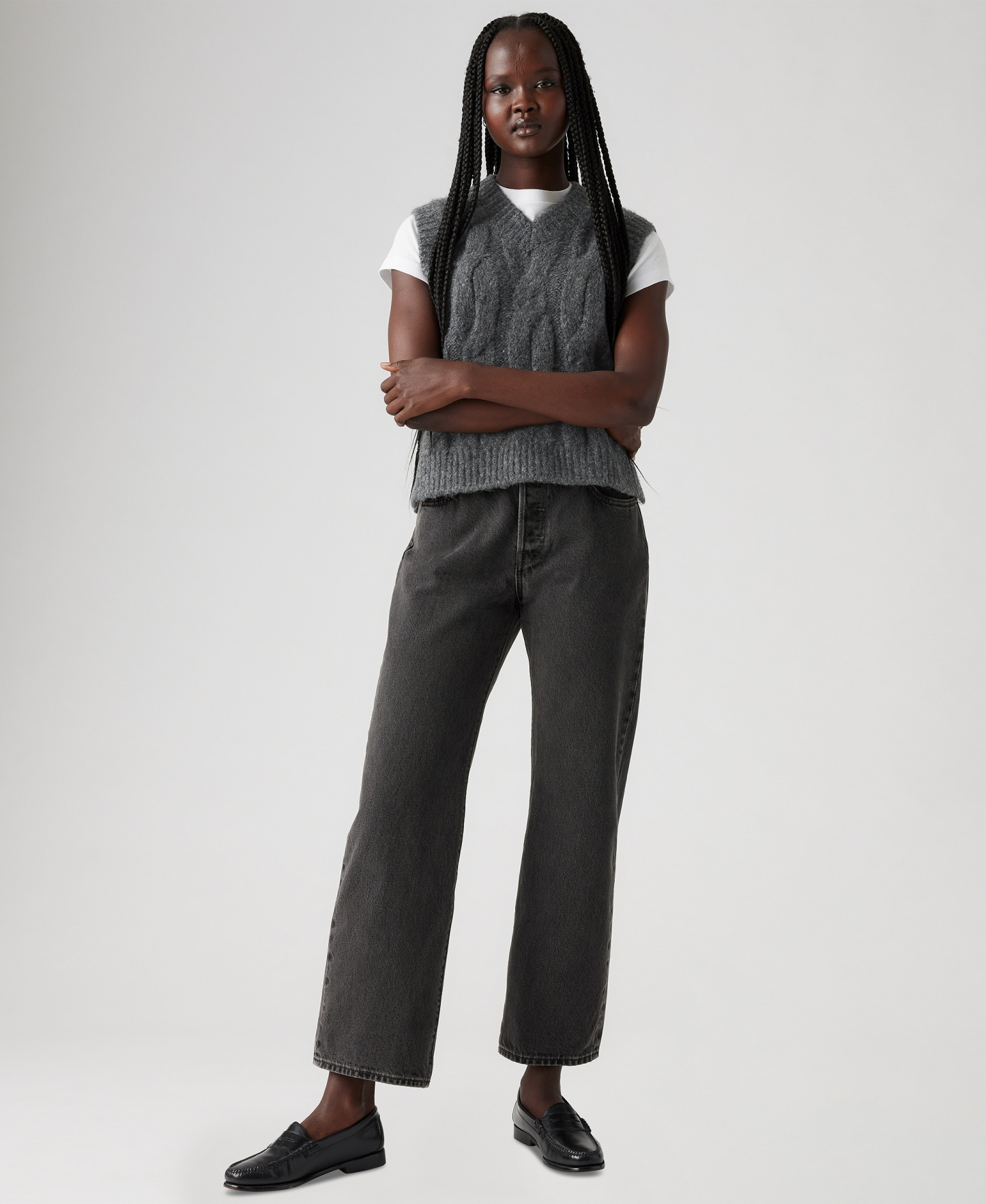 Levi's Premium Women's 501 90's Ankle Mid-Rise Straight-Fit Jeans - Smooth Operator