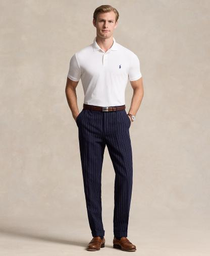 Polo Ralph Lauren Men's Classic-Fit Stretch Mesh Polo Shirt - White