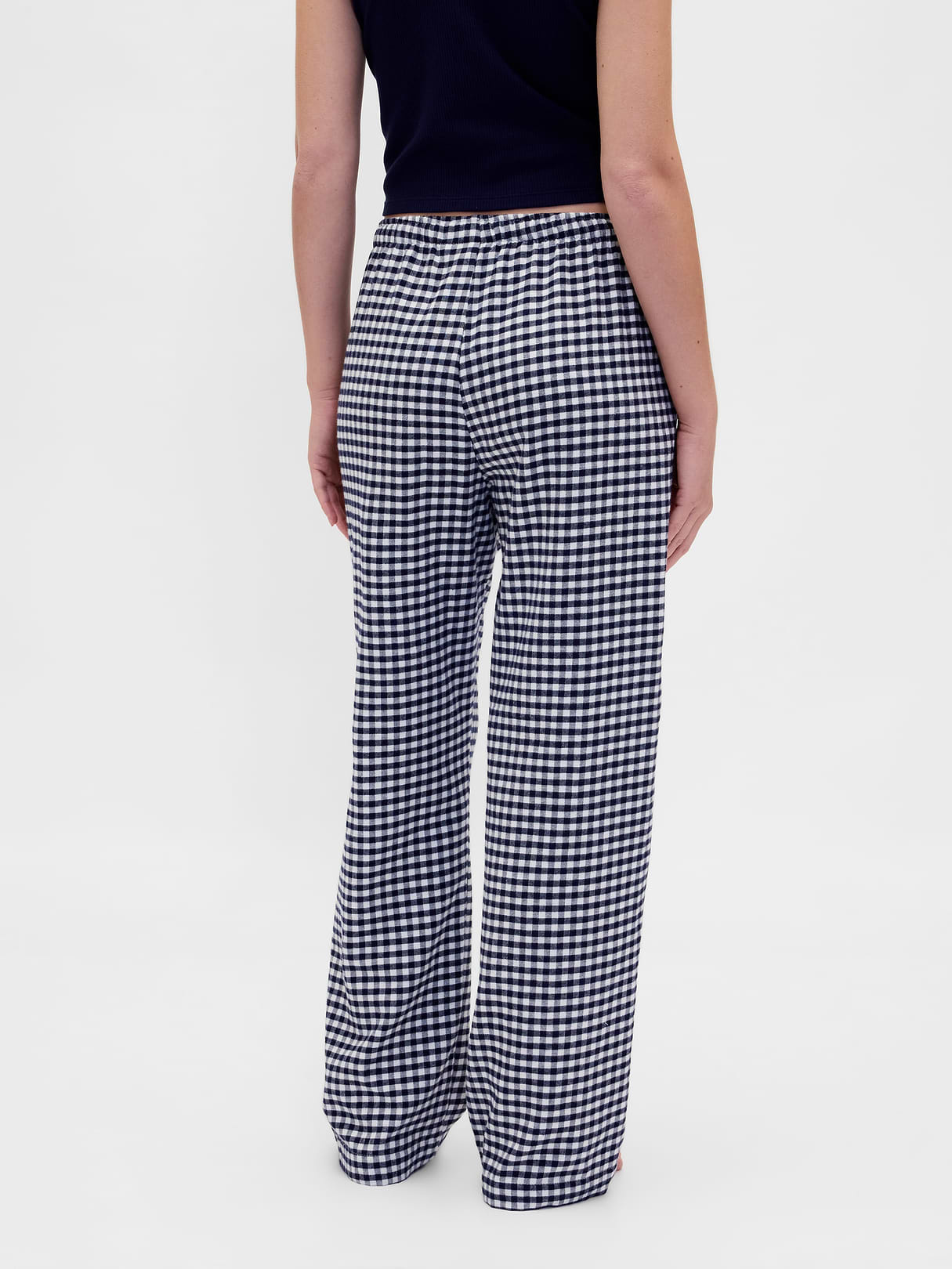 Adult Softest Flannel PJ Pants - Navy blue gingham