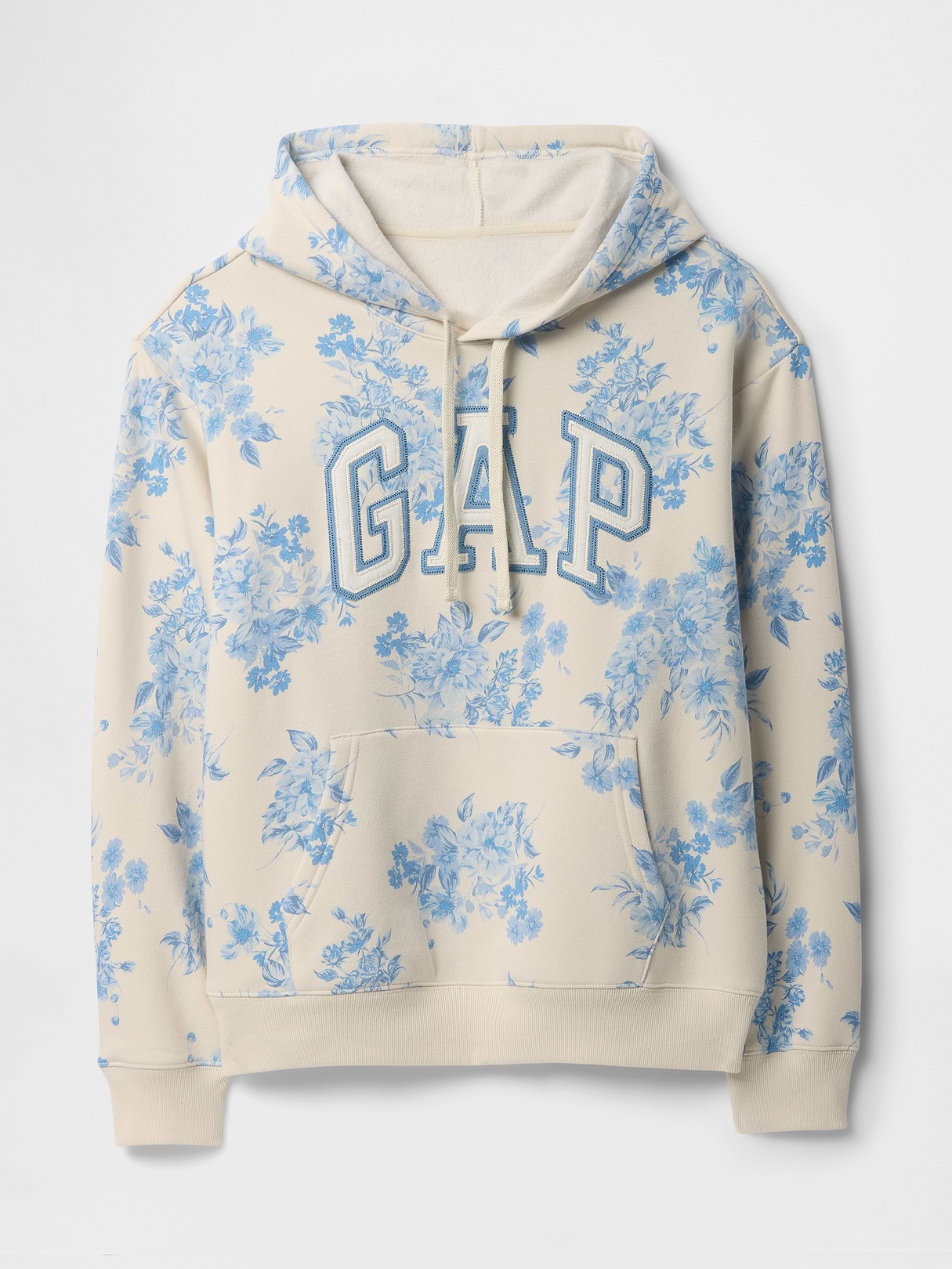Relaxed Gap Logo Hoodie - blue floral