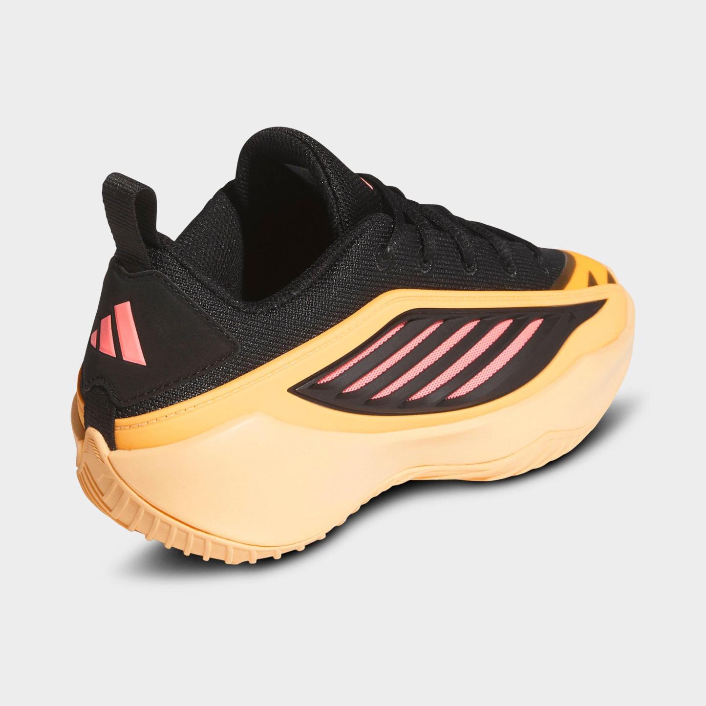 Big Kids' adidas Believe That 1 Basketball Shoes - Acid Orange/Core Black/Acid Red - Back view