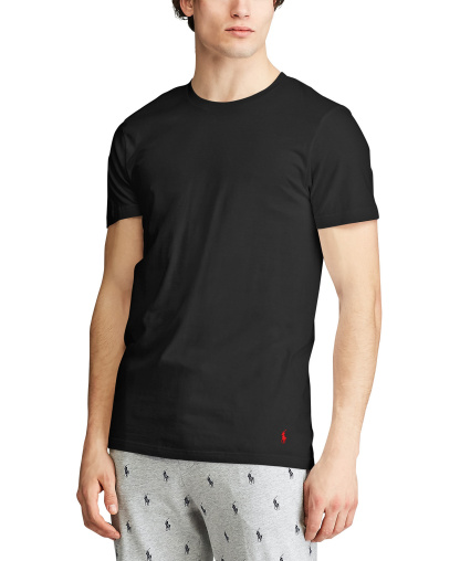 Polo Ralph Lauren Men's 5-Pack Crew-Neck Undershirts - Polo Black