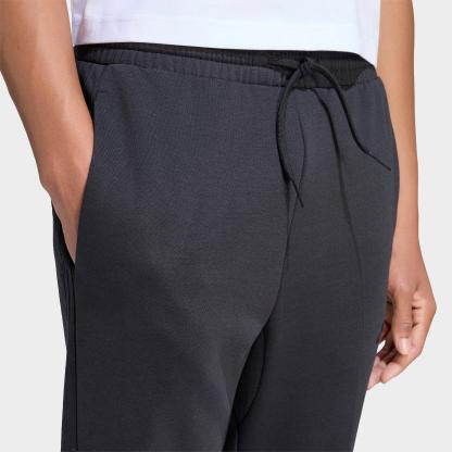 Men's adidas Essentials 3-Stripes Open Hem Fleece Pants - Black/Black