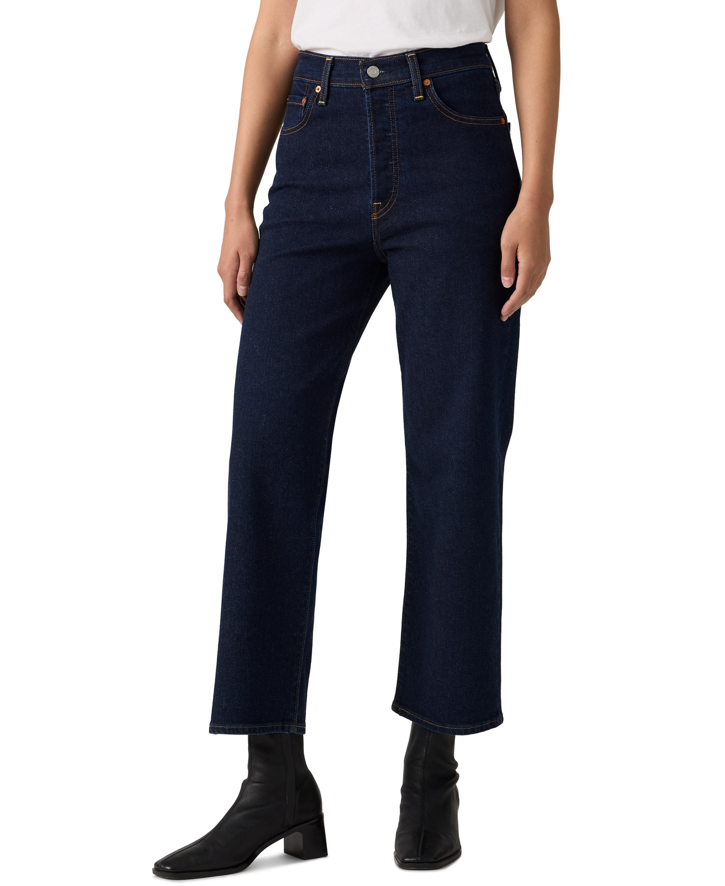 Levi's Women's Ribcage High-Rise Straight Ankle Jeans - Whoa What