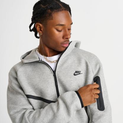 Men's Nithtke Tech Fleece Windrunner Full-Zip Hoodie - Part 1 - Dark Grey Heather/Black