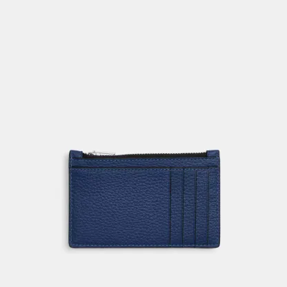Zip Card Case With Car Print - Silver/Deep Blue Multi - view 2
