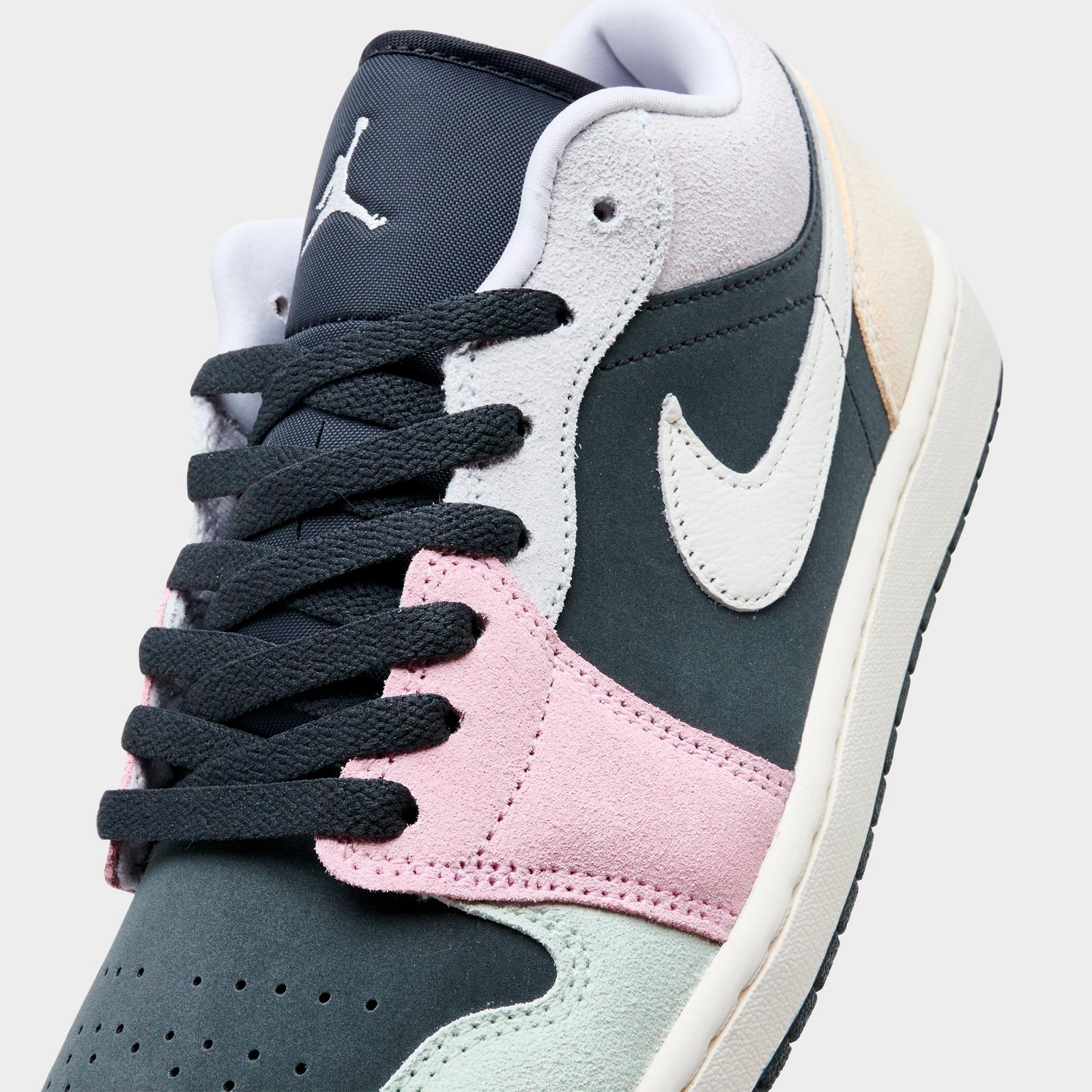 Men's Air Jordan Retro 1 Low SE Casual Shoes - Anthracite/Muslin/Iris Whisper/Sail - view 3