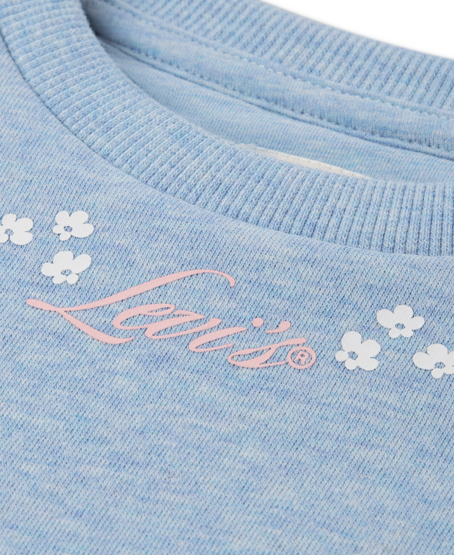 Levi's Girls' 2T-6X Ruffled Crewneck Sweatshirt and Jogger Pants, 2-Piece Set - Levi's Skyway Heather