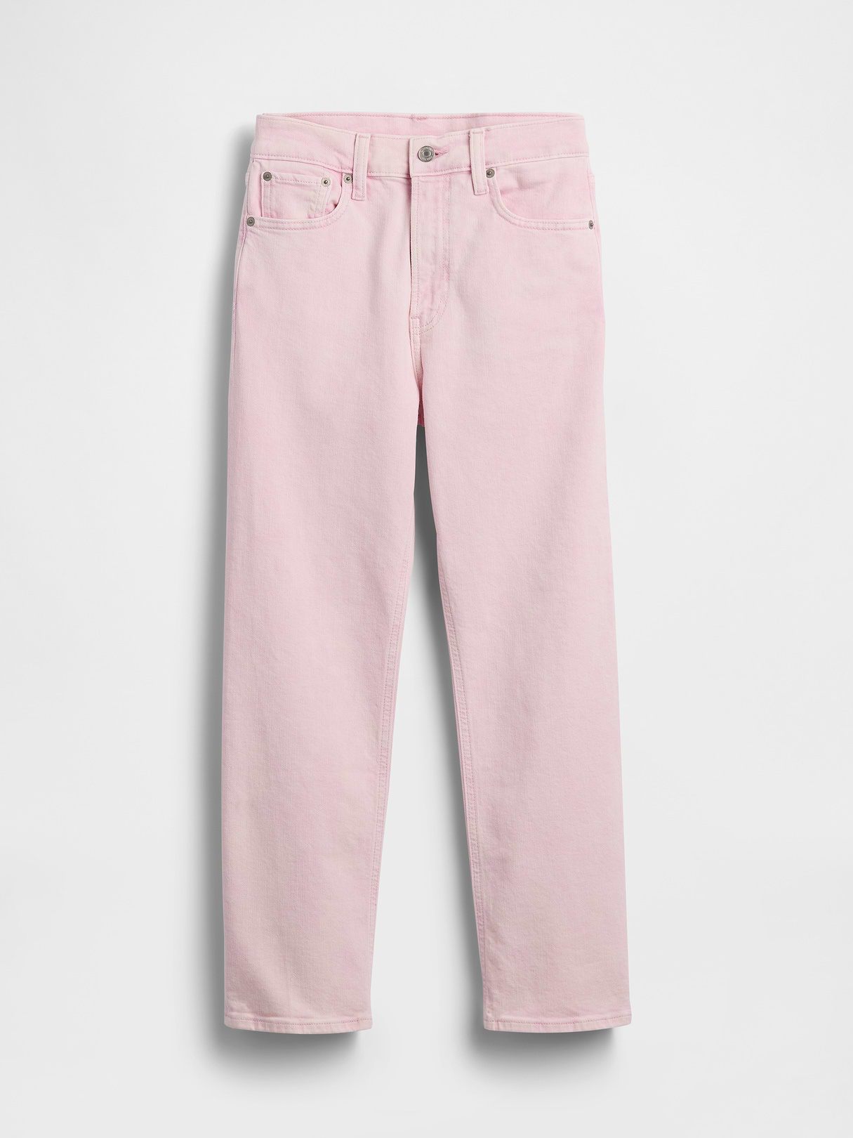 High Rise ’90s Slim Straight Crop Jeans - Cherry blossom pink