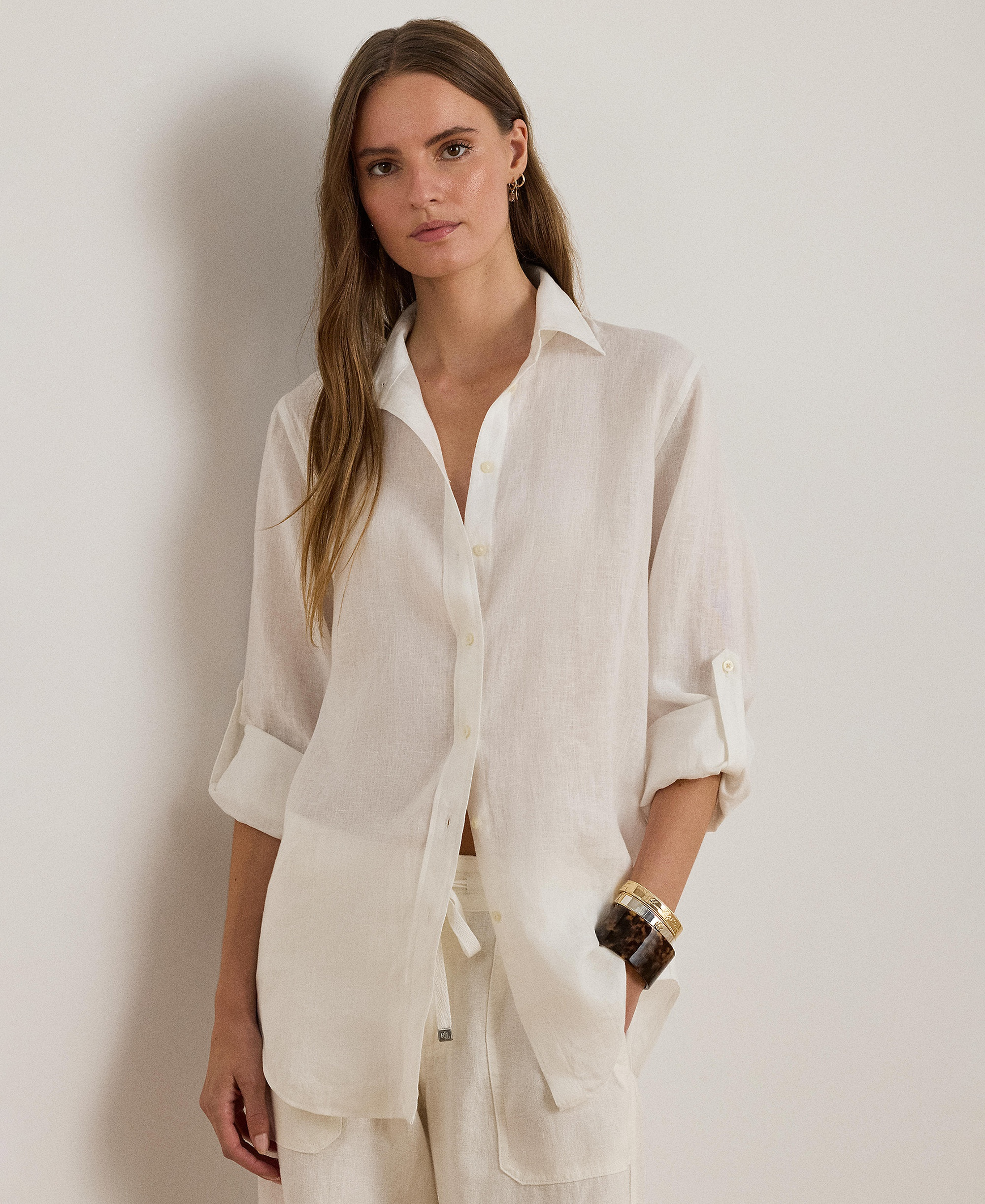 Lauren Ralph Lauren Women's Linen Shirt - White