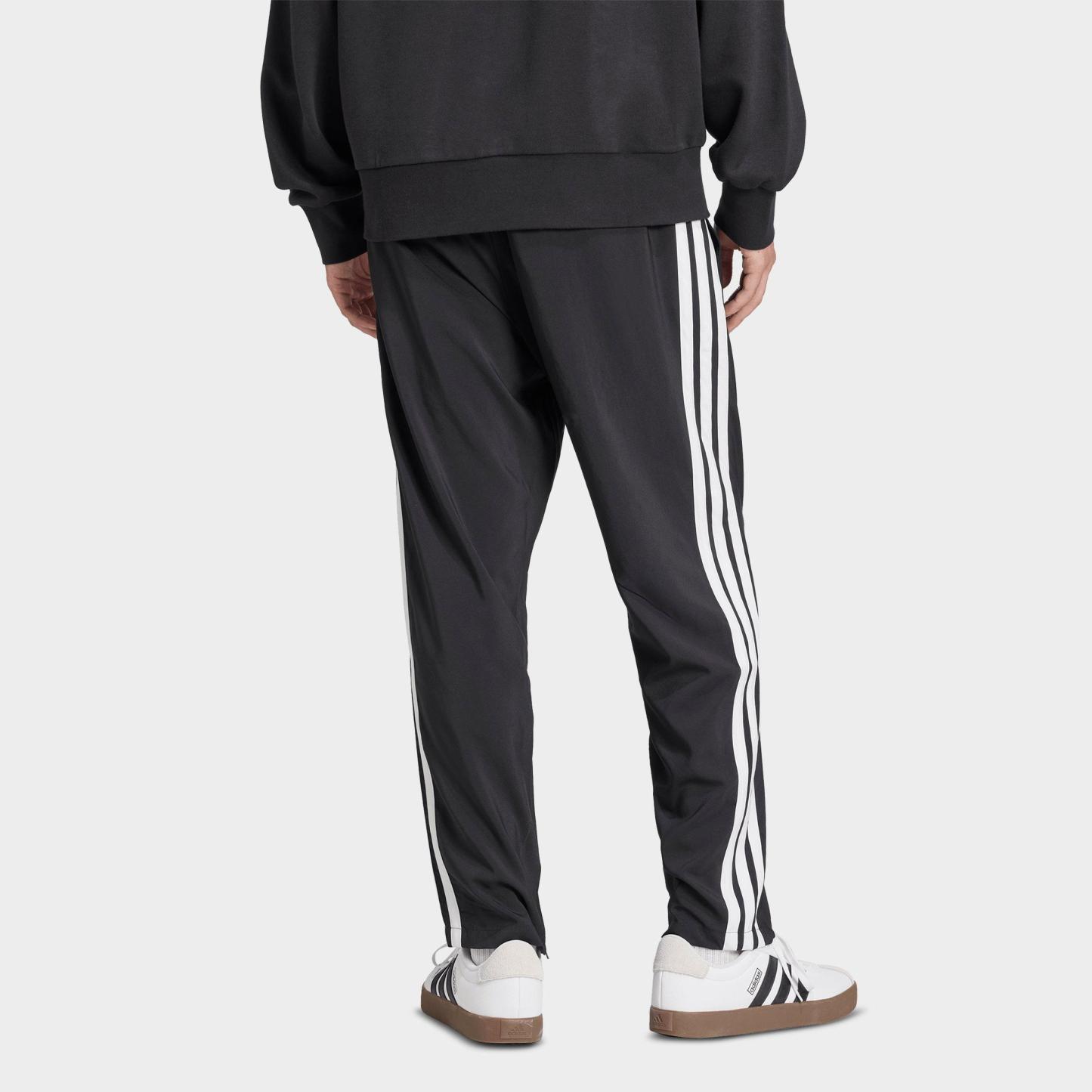 Men's adidas Essentials 3-Stripes Stanford Open Hem Pants - Black/White