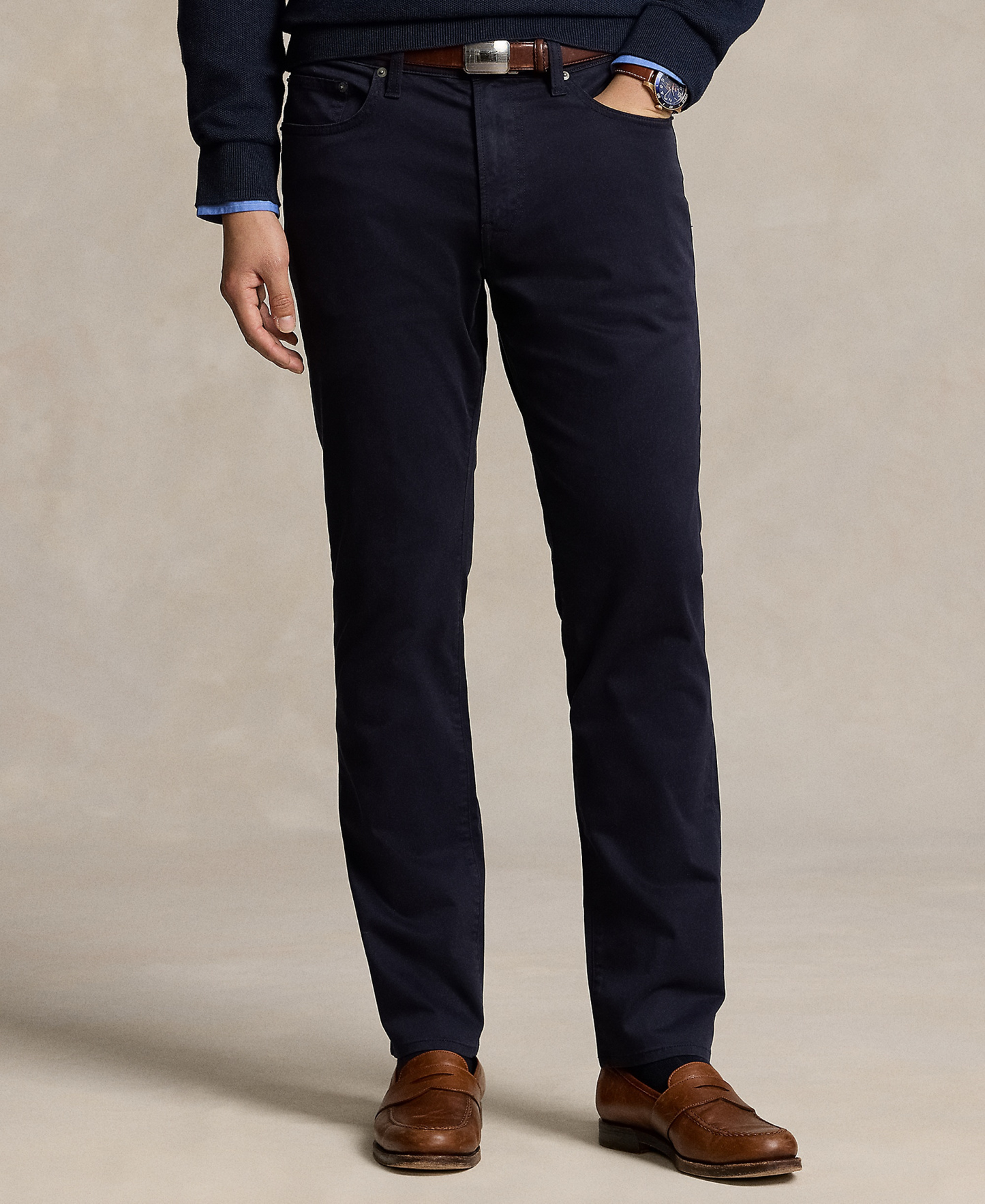 Polo Ralph Lauren Men's Varick Slim Straight Stretch Sateen Pants - Navy