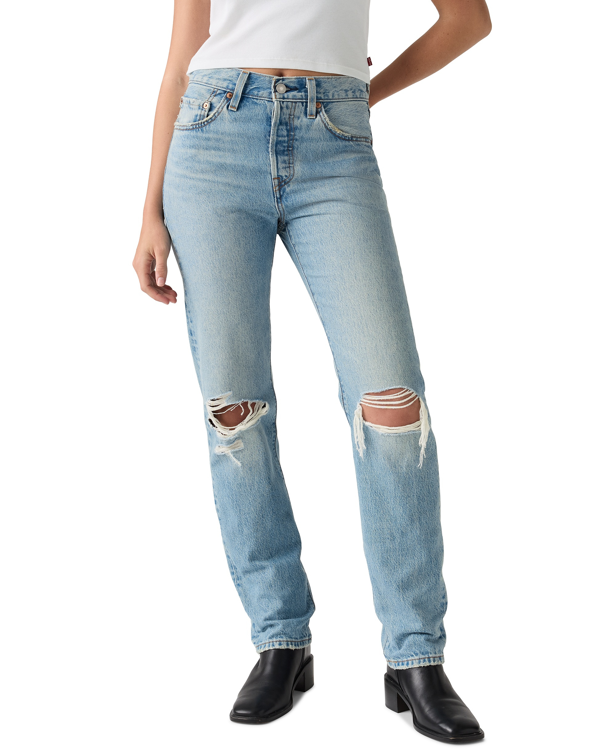 Levi's Women's 501 Original-Fit Straight-Leg Jeans - Never Down