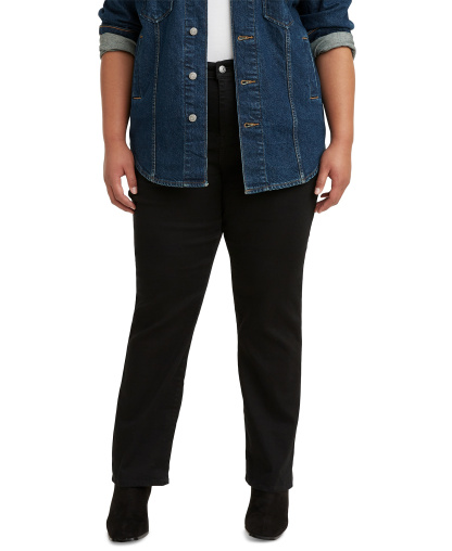Levi's Women's 724 Straight-Leg Jeans - Soft Black