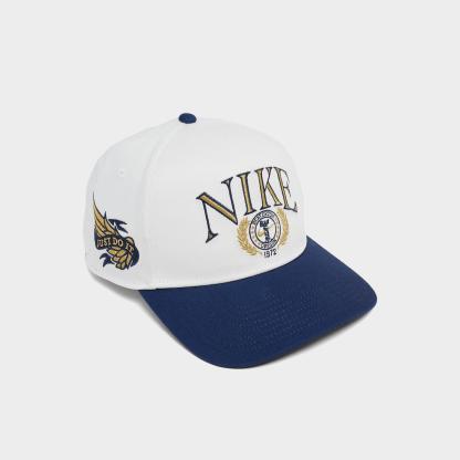 Nithtke Rise Structured A-Frame Snapback Hat - Sail/Midnight Navy/Team Crimson