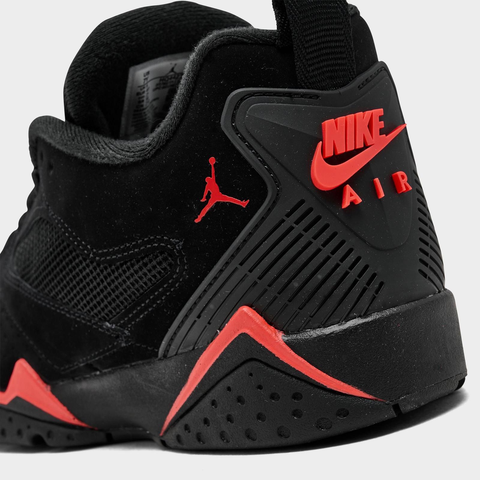 Big Kids' Air Jordan MVP 92 Basketball Shoes - Black/Infrared 23 - view 3
