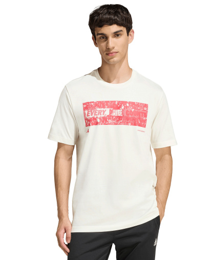 adidas Men's Stadium Fans Graphic T-Shirt - Off White