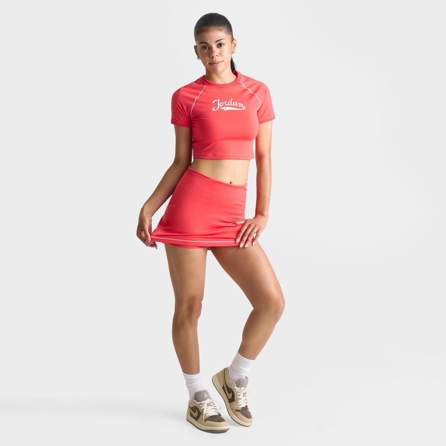 Women's Jordan Brooklyn Skort - Track Red/Sail/Sail - view 2