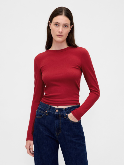 Modern Crewneck T-Shirt - Sled red