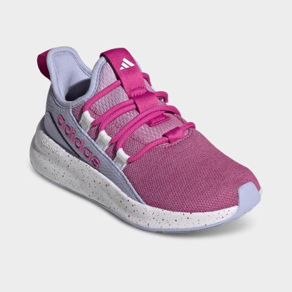 Girls' Little Kids' and Big Kids' adidas Lite Racer Adapt 8.0 Stretch Lace Casual Shoes - Part 1 - Lucid Fuchsia/Preloved Fuchsia/Violet Tone - Both shoes facing left