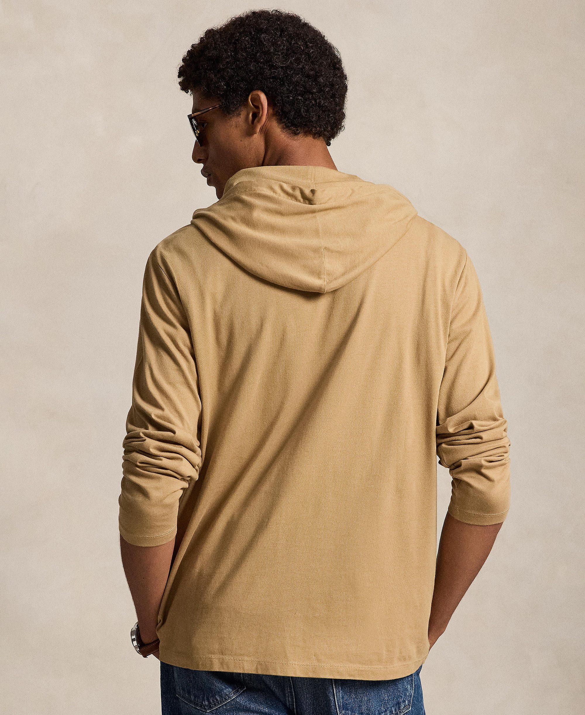 Polo Ralph Lauren Men's Hooded Jersey - Cafe Tan