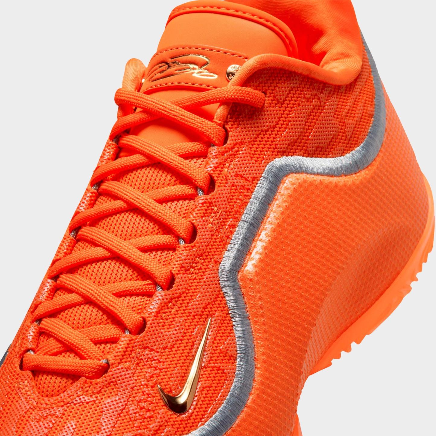 Men's Nithtke LeBron 23 Basketball Shoes - Safety Orange/Wolf Grey/Metallic Gold - Detail shot