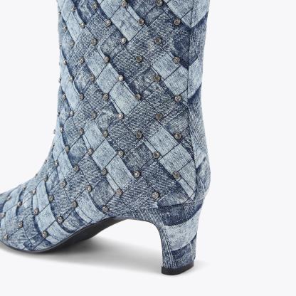Kurt Geiger London Regent Denim Western Boot - Blue - view 5