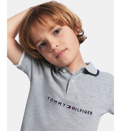 Tommy Hilfiger Boys' 2T-7 Tomas Short-Sleeve Tipped Polo Shirt - Grey Heather
