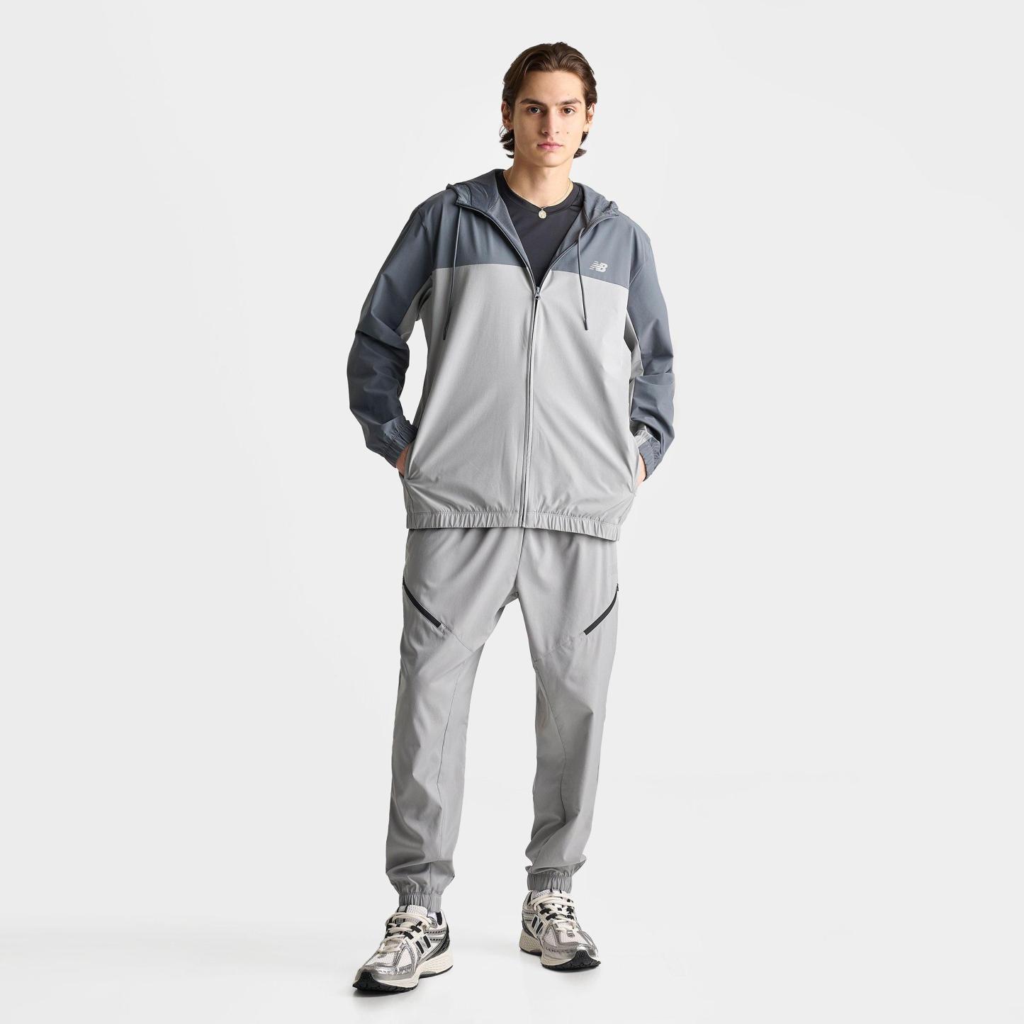 Men's New Balance Sport Essentials Woven Full-Zip Jacket - Grey - view 2