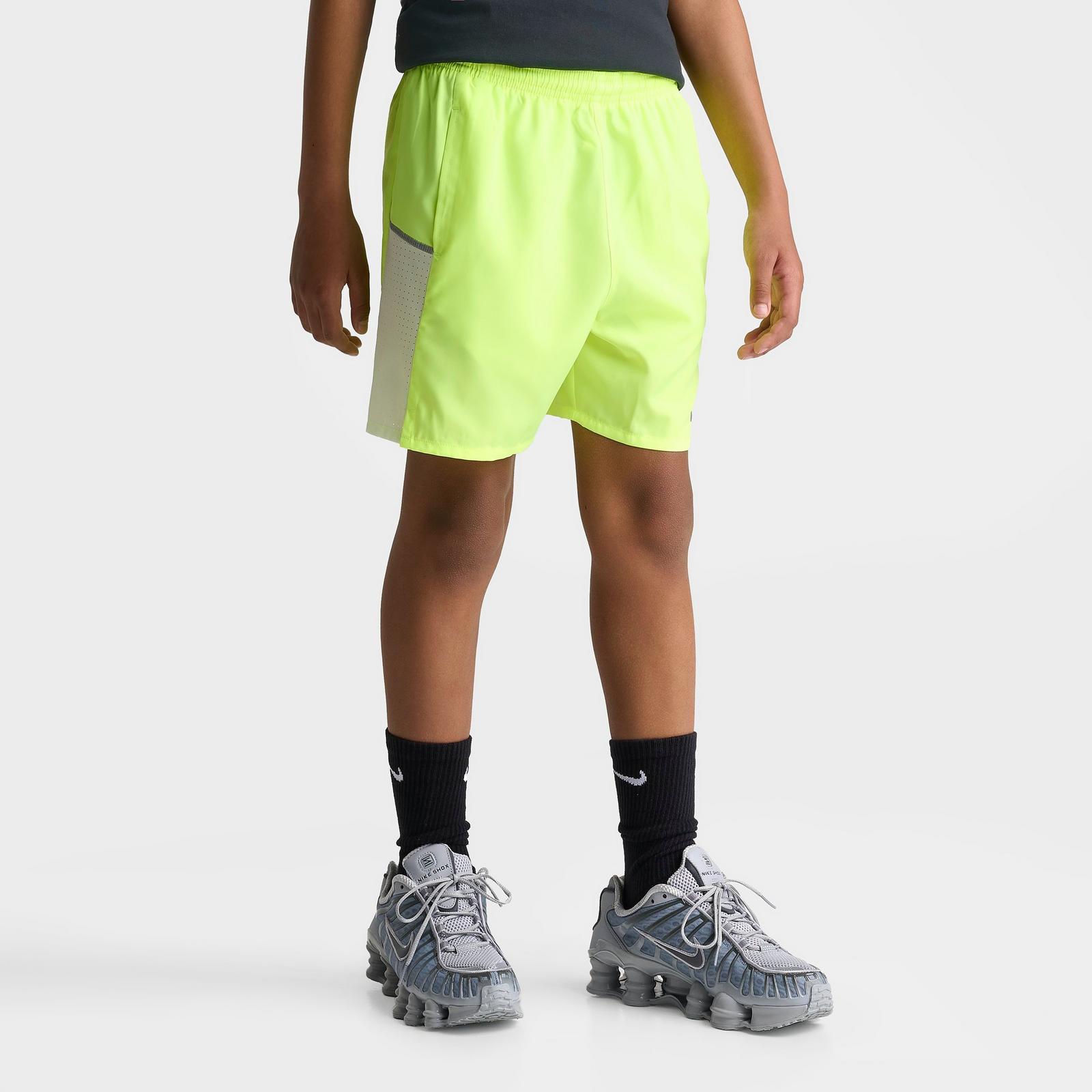 Big Kids' Nike Miler Dri-FIT Training Shorts - Volt