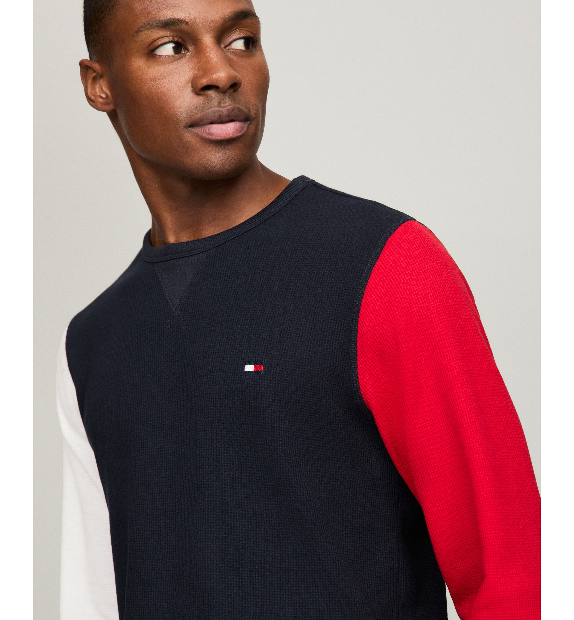 Tommy Hilfiger Men's Thermal Logo Long-Sleeve Pajama Shirt - Multi