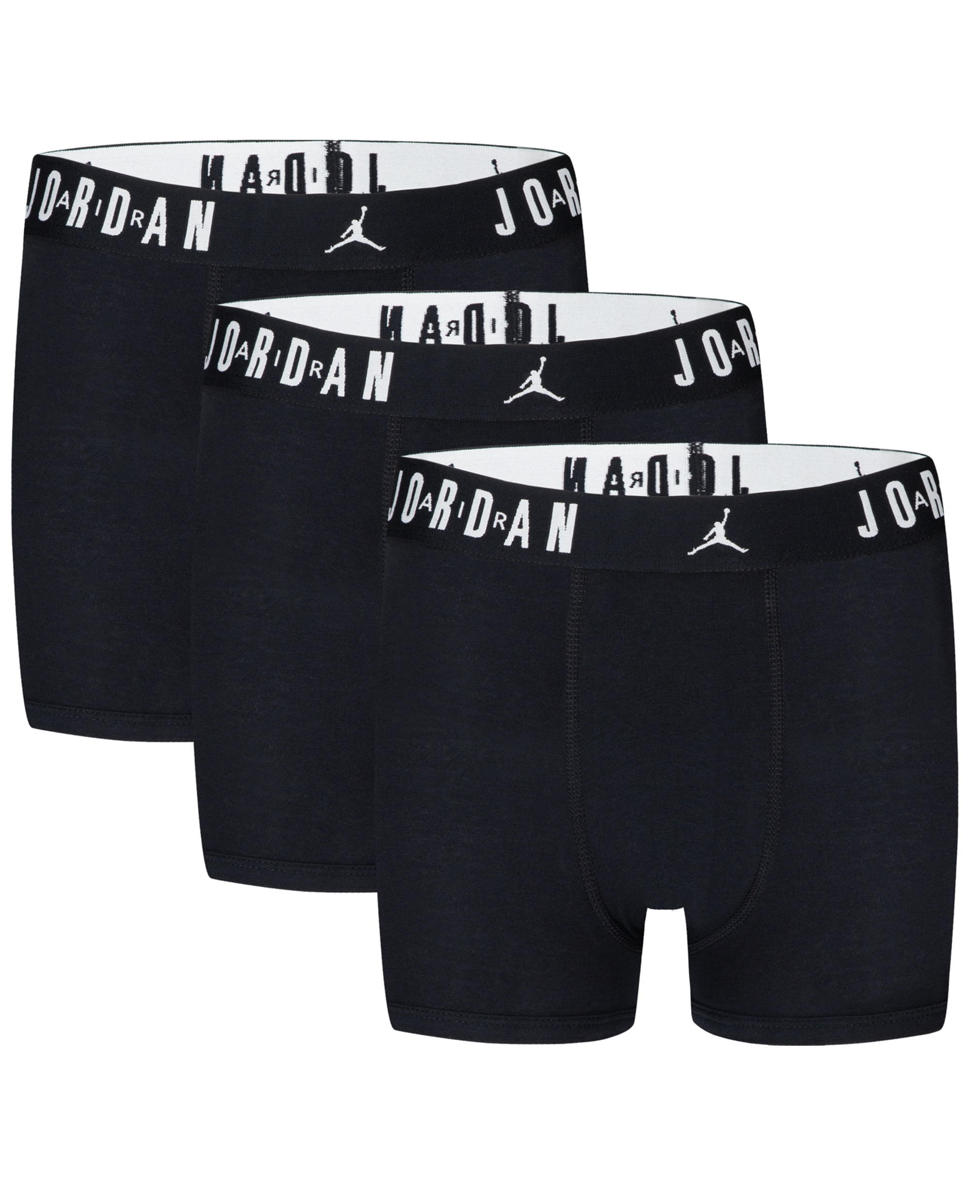 Jordan Boys' 8-20 Flight Dri-Fit Cotton Core Boxer Briefs, 3-Pack - Black