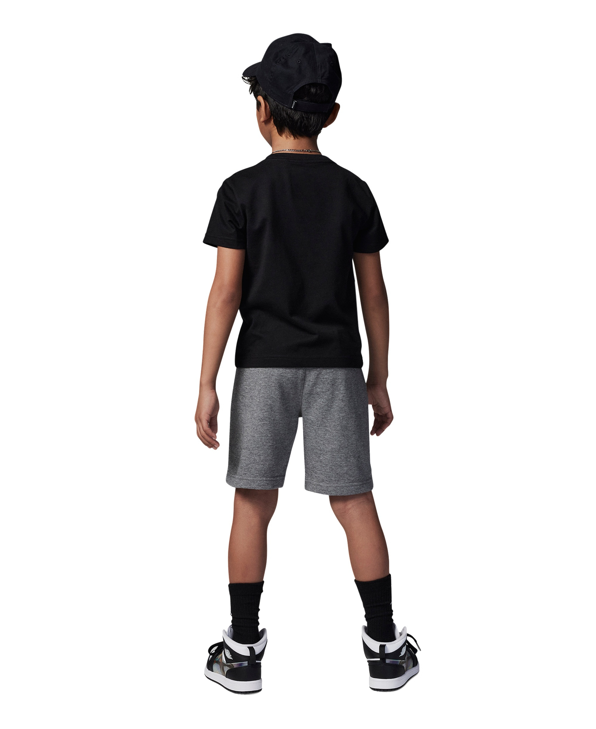 Jordan Boys' 4-7 Jumbo Jumpman T-Shirt and Shorts, 2-Piece Set - Carbon Heather
