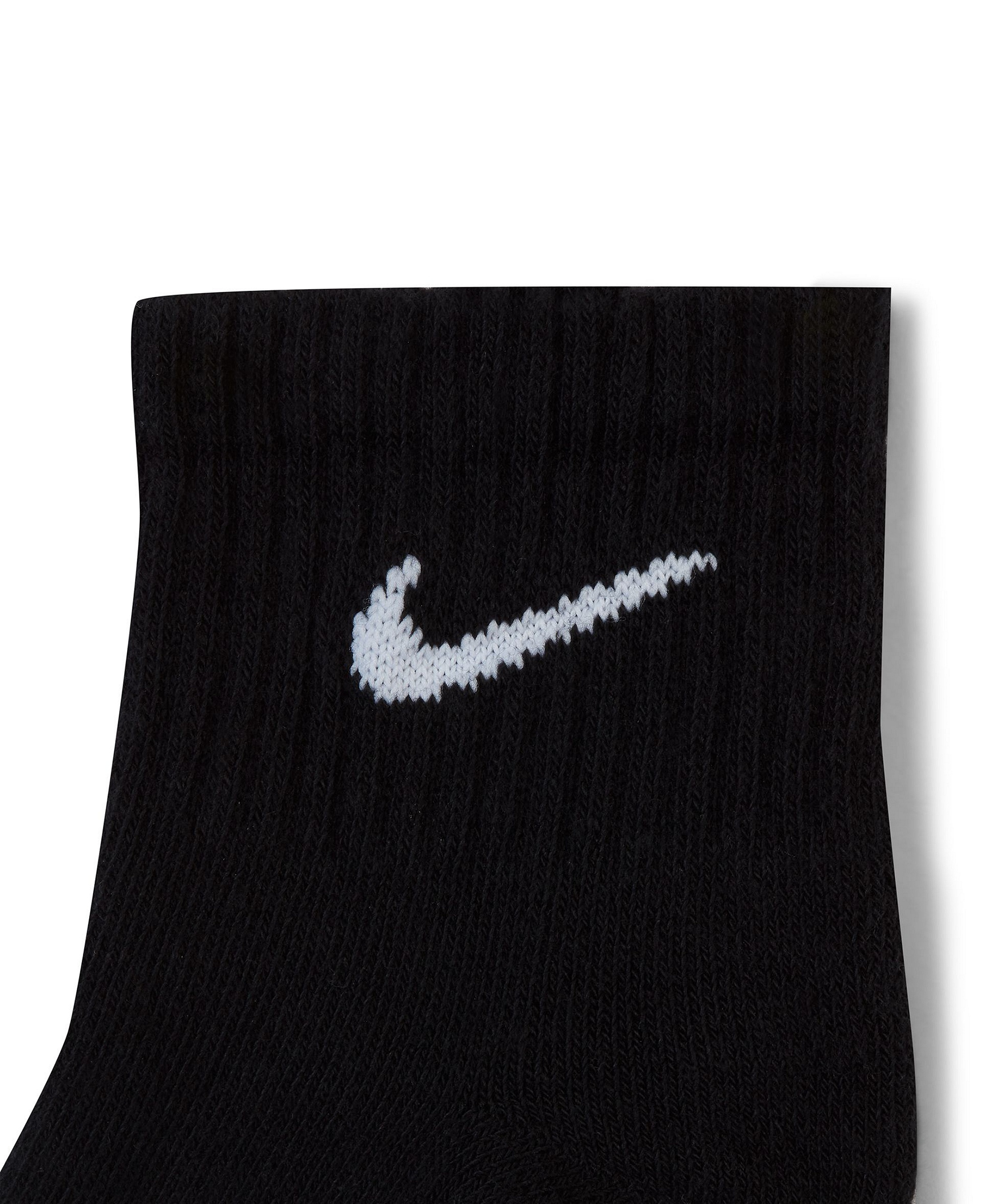 Nike Unisex Quarter Ankle Socks, 3-Pack - Black/white