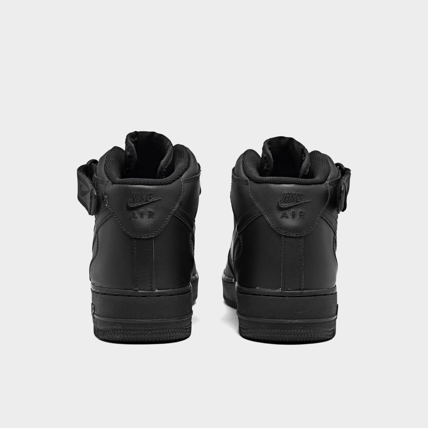 Men's Nithtke Air Force 1 Mid '07 Casual Shoes - Black/Black - Back view